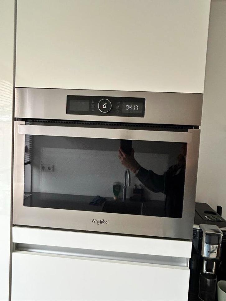 Whirlpool Combimagnetron met Crispfunctie, Witgoed en Apparatuur, Ovens, Gebruikt, Inbouw, Minder dan 45 cm, 45 tot 60 cm, Draaiplateau