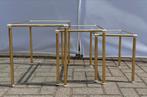 Vintage Messing Bijzettafels, Antiek en Kunst, Antiek | Meubels | Tafels, Ophalen