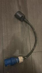 Verloopstekker camping - CEE naar schuko stekkerdoos, Caravans en Kamperen, Ophalen, Gebruikt