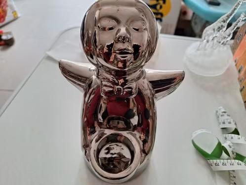 Keramieke engel h, Diversen, Kerst, Zo goed als nieuw, Ophalen of Verzenden