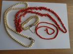 Lotje bloedkoralen en parels, Sieraden, Tassen en Uiterlijk, Verzenden, Overige materialen, Ketting, Met edelsteen