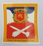 Grote militaire sticker Brandweer GGW De Peel RNLAF Missile, Ophalen of Verzenden, Luchtmacht, Nederland, Embleem of Badge