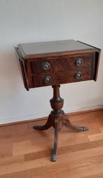 uitklapbaar tafeltje met lades, Antiek en Kunst, Antiek | Meubels | Tafels, Ophalen of Verzenden