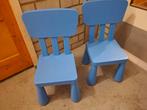 Twee Ikea kinderstoelen blauw., Ophalen of Verzenden, Zo goed als nieuw, Stoel(en)