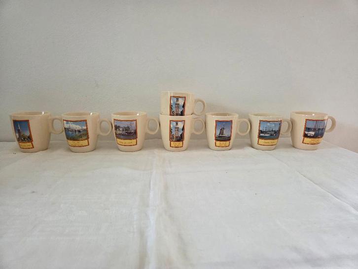 Overijssel Kampen supermarktactie C1000 C-1000 8x mok beker, Verzamelen, Supermarktacties, C1000, Ophalen of Verzenden