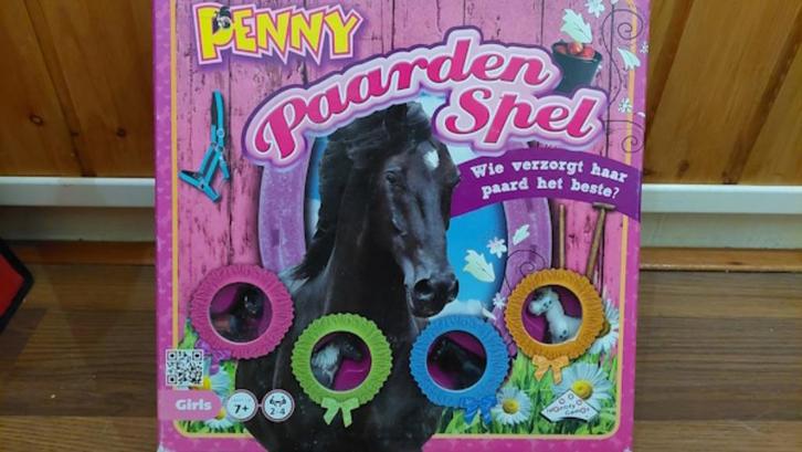 penny paardenspel, Hobby en Vrije tijd, Gezelschapsspellen | Bordspellen, Zo goed als nieuw, Drie of vier spelers, Ophalen