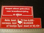 2x sticker ajax logo blusser brand auto boot caravan tent, Verzamelen, Stickers, Bedrijf of Vereniging, Zo goed als nieuw, Verzenden
