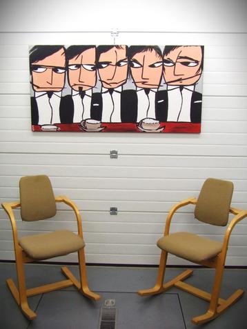 De ontgroening acryl op canvas groot formaat 140x70. beschikbaar voor biedingen
