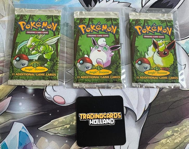 Pokemon 1st Edition Jungle Booster Pack Factory Sealed Mint, Hobby en Vrije tijd, Verzamelkaartspellen | Pokémon, Nieuw, Booster