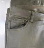 Yesta Broek Leatherlook Olijfgroen Maat 3 (UK 24/USA 20W), Ophalen of Verzenden, Zo goed als nieuw, Overige kleuren, Overige jeansmaten