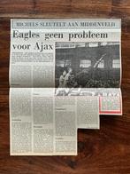 Voetbal krantenartikel Ajax Go Ahead Eagles april 1976, Verzamelen, Ophalen of Verzenden, Knipsel(s)