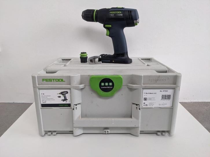 Festool T18 + 3 Accu-schroefboormachine, Doe-het-zelf en Verbouw, Gereedschap | Boormachines, Zo goed als nieuw, Boor- en Schroefmachine