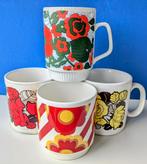 Vintage mokken met bloemen/England Ireland Germany, Huis en Inrichting, Keuken | Servies, Gebruikt, Ophalen of Verzenden, Overige stijlen