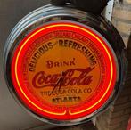 Coca cola neon klok, Verzamelen, Merken en Reclamevoorwerpen, Ophalen, Zo goed als nieuw, Lichtbak of (neon) lamp