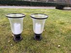 Te koop 2 zeer mooie windlichten., Ophalen, Gebruikt, Overige materialen, 25 tot 50 cm