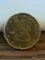 Mooie zeldzame 20 Euro cent 2001 Finland, 20 cent, Ophalen of Verzenden, Finland, Losse munt