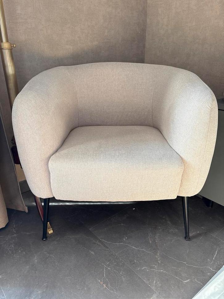 Beige fauteuil / zetel, Huis en Inrichting, Fauteuils, Zo goed als nieuw, Stof, 50 tot 75 cm, 75 tot 100 cm, Ophalen