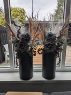 Decoratieve vazen met bloemstukken, Ophalen, Overige materialen, Zwart, Zo goed als nieuw