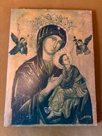Oude Icoon Maria met Kind, Antiek en Kunst, Antiek | Religie, Ophalen of Verzenden