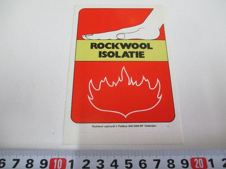 sticker rockwool isolatie - rockwool lapinus rotterdam, Verzamelen, Stickers, Zo goed als nieuw, Ophalen