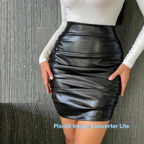 R21 kunstleren lak rok, maat XL en 2XL......................, Kleding | Dames, Rokken, Nieuw, Maat 46/48 (XL) of groter, Zwart
