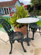 Mooi zeldzaam antiek bistroset – tafel met 2 stoelen, Antiek en Kunst, Ophalen