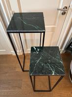 Nieuwe set van 2 zuilen – bijzettafels PTMD met groen marmer, Ophalen, Pietseweg 13A Oud Gastel, Info@ptmd.nl, Nieuw