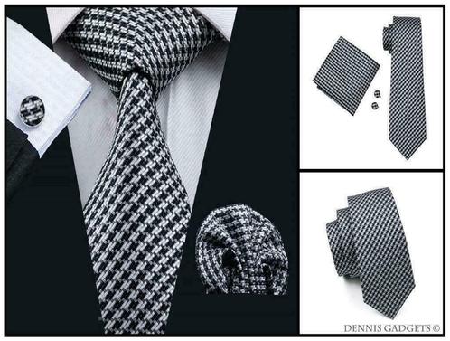 Dennis Gadgets: 100 % zijden stropdas ( 3 delig !! ) DG0744, Kleding | Heren, Stropdassen, Nieuw, Met patroon, Zwart, Ophalen of Verzenden