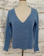 Nieuw! Mango woolblend v-hals trui mt L, Kleding | Dames, Truien en Vesten, Mango, Blauw, Maat 42/44 (L), Nieuw