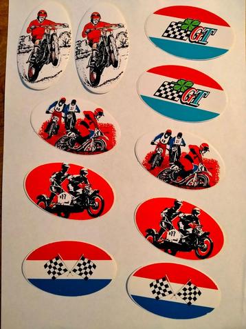 Motor zijspan race racemotor vintage logo sticker stickers beschikbaar voor biedingen