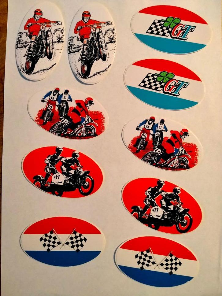 Motor zijspan race racemotor vintage logo sticker stickers, Verzamelen, Stickers, Zo goed als nieuw, Auto of Motor, Ophalen of Verzenden