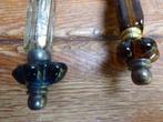Een aparte set serveer bestek, verzilverd met glas, Antiek en Kunst, Antiek | Bestek, Ophalen of Verzenden