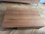 Salontafel vol eiken rvs onderstel, Huis en Inrichting, Ophalen, 50 tot 100 cm, Zo goed als nieuw, Minder dan 50 cm
