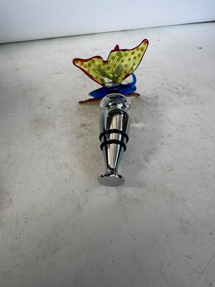 Fraai glas geblazen flessen dop (vlinder), Antiek en Kunst, Antiek | Glas en Kristal, Ophalen of Verzenden