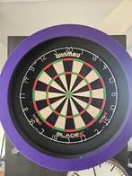 Dartbord winmau blade 6 met verlichting, Sport en Fitness, Darts, Ophalen, Zo goed als nieuw, Dartbord