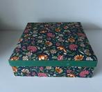 Gebloemd stoffen doosje, Antiek en Kunst, Curiosa en Brocante, Ophalen of Verzenden