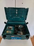 Makita DDF484ZJ + 5.0Ah Accu + DC18RA Lader – In M-box, Ophalen of Verzenden, Gebruikt, Boor- en Schroefmachine, Variabele snelheid