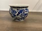 1 x Bloempot modern delftsblauw/chinees set, Rond, Binnen, Ophalen of Verzenden, Zo goed als nieuw