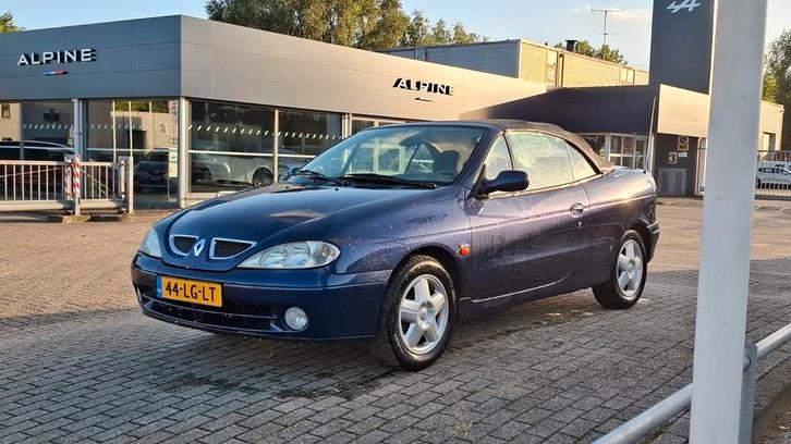 Renault Mégane 1.6 16V Sport-Way Cabrio 2003 Blauw, Auto's, Renault, Particulier, Mégane, ABS, Airbags, Airconditioning, Bluetooth