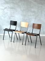 Retro eettafelstoelen nieuw houten schoolstoelen prijs p/st, Bruin, NL, Ophalen of Verzenden, Valk