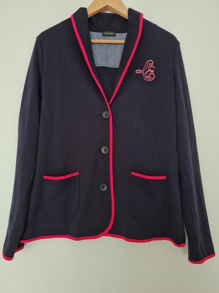 Gerry Weber vest – jasje maat 40 blauw met roze bies, Kleding | Dames, Truien en Vesten, Zo goed als nieuw, Maat 38/40 (M), Blauw