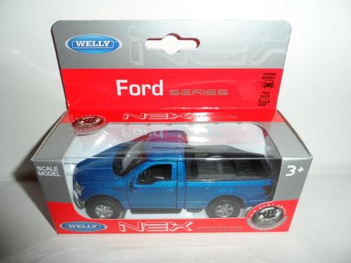 Welly - 2015 Ford F-150 Regular Cab (blauw) 1:36, Hobby en Vrije tijd, Modelauto's | Overige schalen, Nieuw, Auto, Ophalen of Verzenden