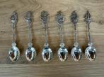 Douwe Egberts theelepels – verzilverd, scheepsmotieven (6x), Antiek en Kunst, Antiek | Bestek, Ophalen of Verzenden