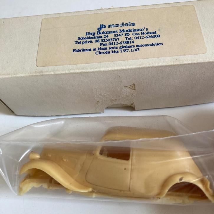 Citroën Traction giethars kit 1:43 JB Models, Hobby en Vrije tijd, Modelauto's | 1:43, Nieuw, Auto, Overige merken, Verzenden