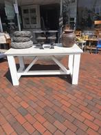 Stoere stevige landelijke eettafel wit/grijs 150 cm, Huis en Inrichting, Ophalen, Zo goed als nieuw, Landelijk