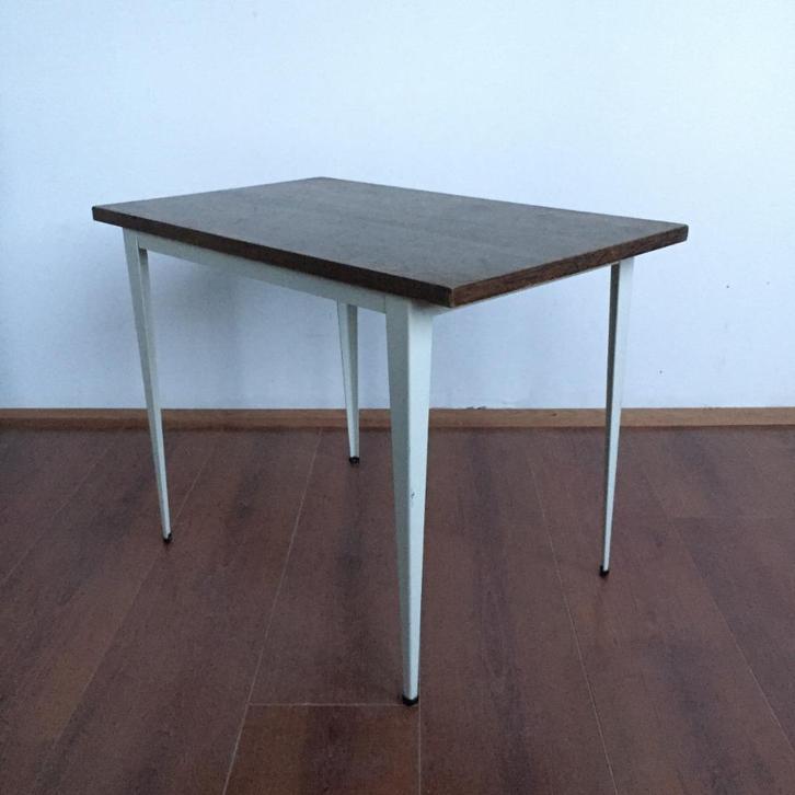 OPRUIMING Industrieel design jaren 50 bijzettafel Auping, Huis en Inrichting, Tafels | Bijzettafels, Gebruikt, Rechthoekig, 45 tot 60 cm