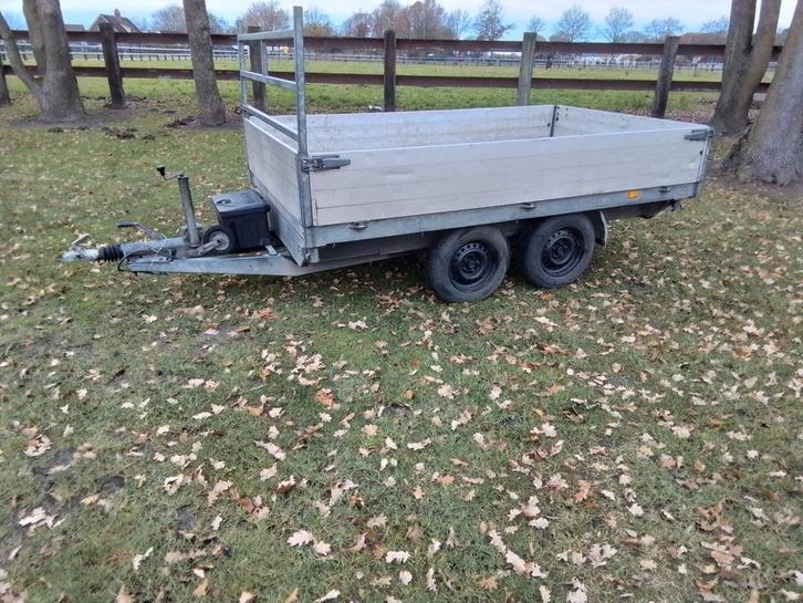 Mooie driezijdige elektrische kipper merk hapert, Auto diversen, Aanhangers en Bagagewagens, Zo goed als nieuw, Ophalen of Verzenden