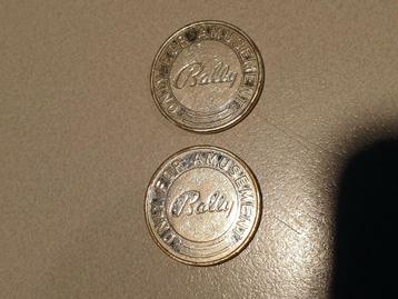 2x Bally Amusement Penningen, 60 cent voor alle 2 (K6) beschikbaar voor biedingen