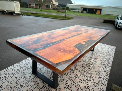 epoxy tafel (taxus), Huis en Inrichting, Tafels | Salontafels, Nieuw, Minder dan 50 cm, Rechthoekig, Ophalen