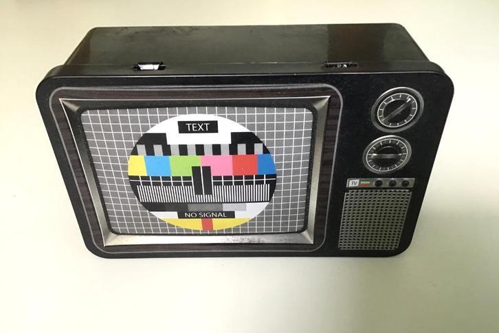 Blik of koektrommel testbeeld, Verzamelen, Film en Tv, Gebruikt, Tv, Gebruiksvoorwerp, Ophalen of Verzenden